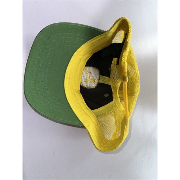John Deere Tractor Cap Hat Youth Kids Adjustable Snapback Trucker Meshback - Picture 10 of 10